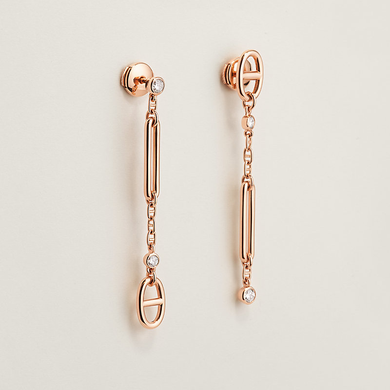 Boutons d'oreilles Chaîne d'ancre Chaos | Hermès France